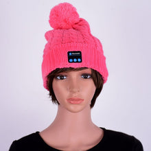 Women Warm Beanie Hat Wireless Bluetooth Smart Cap Headphone Headset Speaker Mic