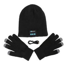 Unisex Women Men Warm Soft Smart Headset Bluetooth Wireless Beanies Cap Hat Gloves Headphone Speaker