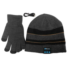 Unisex Women Men Warm Soft Smart Headset Bluetooth Wireless Beanies Cap Hat Gloves Headphone Speaker