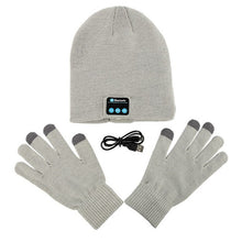 Unisex Women Men Warm Soft Smart Headset Bluetooth Wireless Beanies Cap Hat Gloves Headphone Speaker