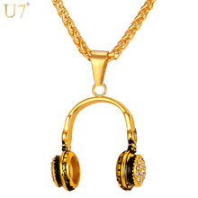 Headphone Charm Pendant & Chain