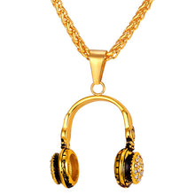 Headphone Charm Pendant & Chain