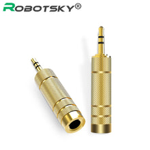 3.5mm Male to 6.5 mm Female Adapter 3.5 plug to 6.5 Jack Stereo Audio Adaptor For Microphone Headphone AUX Cable Convertor Gold