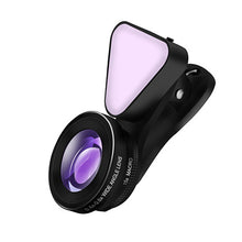 Powstro 3 in 1 Lens Fill Light 140 Degree Wide Angle 15X Macro Camera