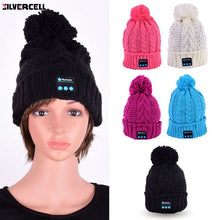 Women Warm Beanie Hat Wireless Bluetooth Smart Cap Headphone Headset Speaker Mic