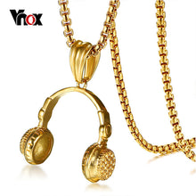 Vnox Rock Punk Headset Necklace for Men