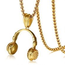 Vnox Rock Punk Headset Necklace for Men
