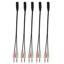 2 in 1 3.5mm Audio Cable Adapter Mic Y Splitter Cable Headphone Adapter