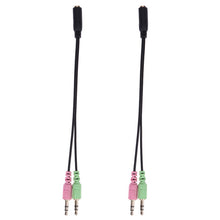 2 in 1 3.5mm Audio Cable Adapter Mic Y Splitter Cable Headphone Adapter