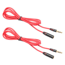 NI5L 2pcs/lots Male To Female 3.5mm M/F Plug Jack Stereo Audio Headphone Extension Cable for  Smartphone, iPad, MP3 player